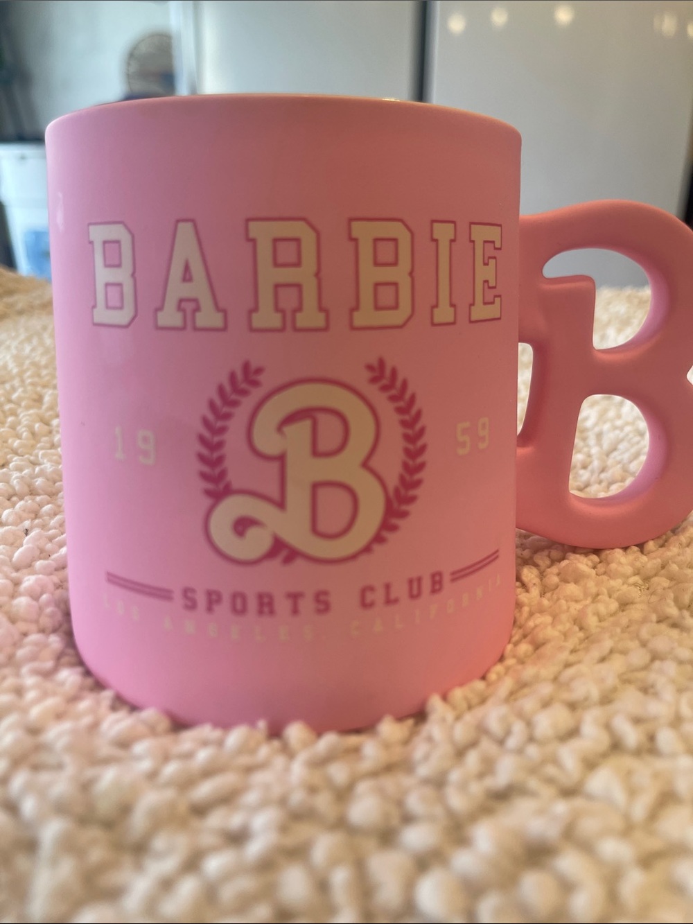 Barbie Pink Sports Club Ceramic Mug with B Handle